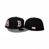 Black Boston Red Sox Misty Gray Visor Gray Bottom 1999 All Star Game Side Patch New Era 59Fifty Fitted