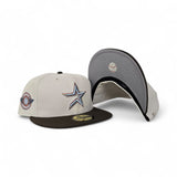 Stone Houston Astros Brown Visor Gray Bottom Space City Side Patch New Era 59Fifty Fitted