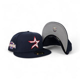 Navy Blue Houston Astros Gray Bottom 2004 All Star Game Side Patch New Era 59Fifty Fitted