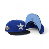 Royal Blue Houston Astros Black Visor Icy Blue Bottom 2004 All Star Game Side Patch New Era 59Fifty Fitted