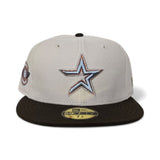 Stone Houston Astros Brown Visor Gray Bottom Space City Side Patch New Era 59Fifty Fitted