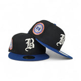 Black Boston Braves Songbrid Blue Visor Gray Bottom 1942 All Star Game Side Patch 59Fifty Fitted