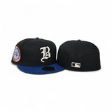 Black Boston Braves Songbrid Blue Visor Gray Bottom 1942 All Star Game Side Patch 59Fifty Fitted
