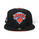 Black New York Knicks Orange Bottom 2x Champions Side Patch New Era 59Fifty Fitted