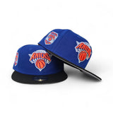 Royal Blue New York Knicks Black Visor Gray Bottom 2x Champions Side Patch New Era 59Fifty Fitted