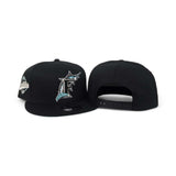 Black Florida Marlins Teal Bottom 1997 World Series Side Patch New Era 9Fifty Snapback