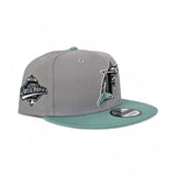 Gray Florida Marlins Mint Green Visor Gray Bottom 1997 World Series Side Patch New Era 9Fifty Snapback