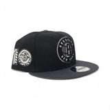 Black Brooklyn Nets Dark Gray Visor Gray Bottom 10th Anniversary Side Patch New Era 9Fifty Snapback