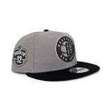 Gray Brooklyn Nets Black Visor Gray Bottom Est 12 Side Patch New Era 9Fifty Snapback