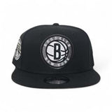 Black Brooklyn Nets Gray Bottom Established 2012 Side Patch New Era 9Fifty Snapback