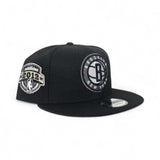 Black Brooklyn Nets Gray Bottom Established 2012 Side Patch New Era 9Fifty Snapback
