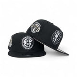 Black Brooklyn Nets Gray Bottom Established 2012 Side Patch New Era 9Fifty Snapback