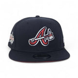 Navy Blue Atlanta Braves Red Bottom 2025 All Star Game Side Patch New Era 9Fifty Snapback