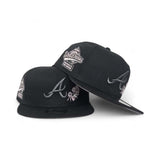 Black Atlanta Braves Rose Logo Gray Bottom 1995 World Series Welcome To The Show Side Patch New Era 9Fifty Snapback
