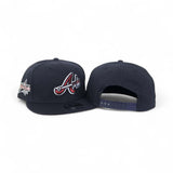Black Atlanta Braves Rose Logo Gray Bottom 1995 World Series Welcome To The Show Side Patch New Era 9Fifty Snapback