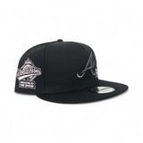 Black Atlanta Braves Rose Logo Gray Bottom 1995 World Series Welcome To The Show Side Patch New Era 9Fifty Snapback
