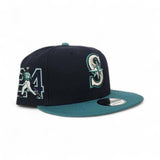 Navy Blue Seattle Mariners Teal Visor Gray Bottom Ken Griffey Jr. #24 Patch New Era 9Fifty Snapback