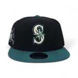 Navy Blue Seattle Mariners Teal Visor Gray Bottom Ken Griffey Jr. #24 Patch New Era 9Fifty Snapback