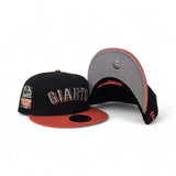 Black San Francisco Giants Orange Visor Gray Bottom 2007 All Star Game Side Patch New Era 9Fifty Snapback