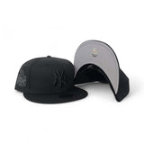 Black on Black New York Yankees Gray Bottom 2024 World Series Side Patch New Era 9Fifty Snapback