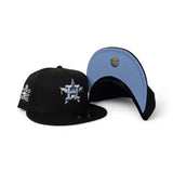 Black Houston Astros Drip Logo Icy Blue Bottom 2022 World Series Side Patch New Era 59Fifty Fitted