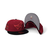Red Los Angeles Angels Black Visor Gray Bottom 35th Anniversary Side Patch New Era 59Fifty Fitted
