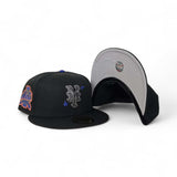 Black New York Mets Stars Gray Bottom 40th Anniversary Side Patch New Era 59Fifty Fitted