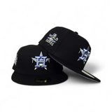 Black Houston Astros Drip Logo Icy Blue Bottom 2022 World Series Side Patch New Era 59Fifty Fitted