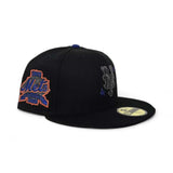 Black New York Mets Stars Gray Bottom 40th Anniversary Side Patch New Era 59Fifty Fitted