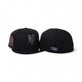 Black New York Mets Stars Gray Bottom 40th Anniversary Side Patch New Era 59Fifty Fitted