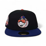 Black Spring Training New York Mets Royal Blue Visor Gray Bottom Shea Stadium Side Patch New Era 59Fifty Fitted