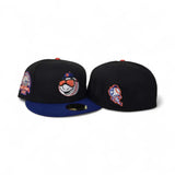 Black Spring Training New York Mets Royal Blue Visor Gray Bottom Shea Stadium Side Patch New Era 59Fifty Fitted