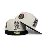 Off White Kansas City Royals Black Visor Gray Bottom 25th Anniversary Side Patch New Era 59Fifty Fitted