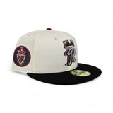 Off White Kansas City Royals Black Visor Gray Bottom 25th Anniversary Side Patch New Era 59Fifty Fitted