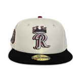 Off White Kansas City Royals Black Visor Gray Bottom 25th Anniversary Side Patch New Era 59Fifty Fitted