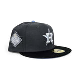 Dark Gray Houston Astros Black Visor Icy Blue Bottom 2017 World Series Side Patch New Era 59Fifty Fitted