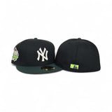 Black Glow In The Dark New York Yankees Dark Green Visor Gray Bottom 1999 World Series Side Patch New Era 59Fifty Fitted