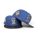 Indigo Blue Kansas City Royals Dark Gray Visor Gray Bottom 2012 All Star Game Side Patch New Era 59Fifty Fitted