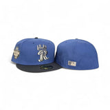 Indigo Blue Kansas City Royals Dark Gray Visor Gray Bottom 2012 All Star Game Side Patch New Era 59Fifty Fitted