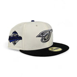 Off White Toronto Blue Jays Black Visor Gray Bottom 1993 World Series Side Patch New Era 59Fifty Fitted