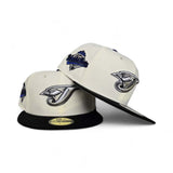 Off White Toronto Blue Jays Black Visor Gray Bottom 1993 World Series Side Patch New Era 59Fifty Fitted