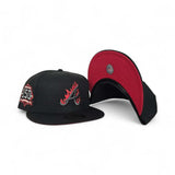 Black Fire Flame Atlanta Braves Gray Bottom 150th Anniversary Side Patch New Era 59Fifty Fitted