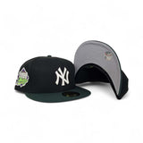 Black Glow In The Dark New York Yankees Dark Green Visor Gray Bottom 1999 World Series Side Patch New Era 59Fifty Fitted