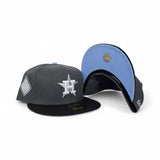 Dark Gray Houston Astros Black Visor Icy Blue Bottom 2017 World Series Side Patch New Era 59Fifty Fitted