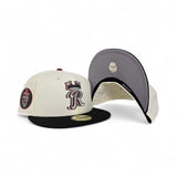 Off White Kansas City Royals Black Visor Gray Bottom 25th Anniversary Side Patch New Era 59Fifty Fitted