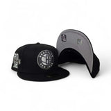Black Brooklyn Nets Gray Bottom Established 2012 Side Patch New Era 59Fifty Fitted