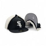 Black Chicago White Sox Gray Bottom Dog Ear Flap New Era 59Fifty Fitted