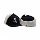 Black Chicago White Sox Gray Bottom Dog Ear Flap New Era 59Fifty Fitted