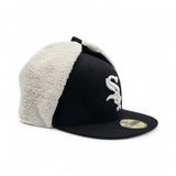 Black Chicago White Sox Gray Bottom Dog Ear Flap New Era 59Fifty Fitted