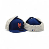 Royal Blue New York Mets Gray Bottom Dog Ear Flap New Era 59Fifty Fitted